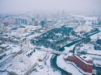 Вид на зимний город