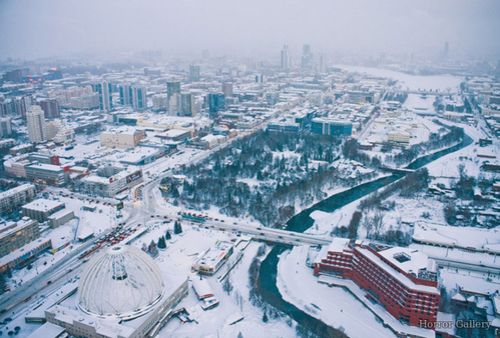 Вид на зимний город