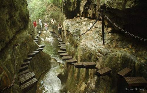 Лестница на горе Taihang, Шаньси. Китай