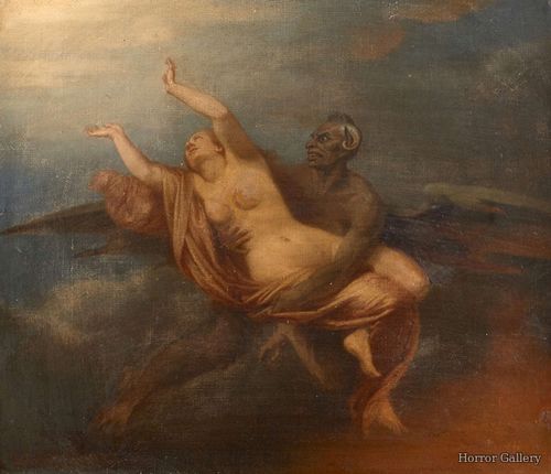 Чарльз Дайвердуинг. Женщина, взятая в ад (картина-часы)